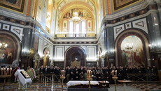 ROC Primate performs funeral service for ambassador Karlov at Christ the Savior Cathedral