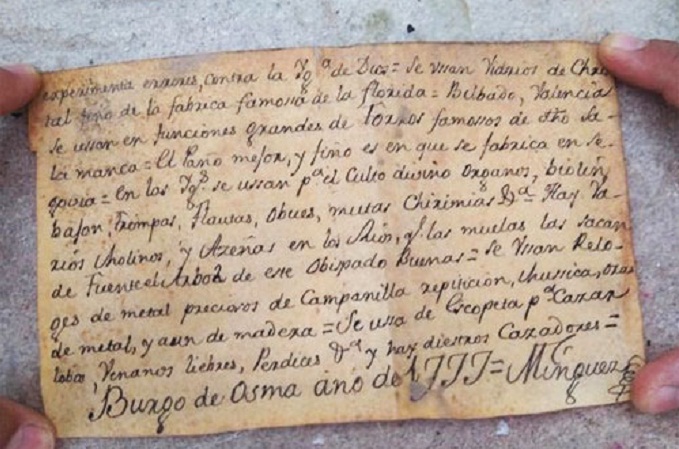 В Испании в статуе Христа нашли послание от священника 1777 года