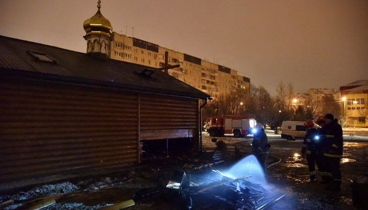 После пожара храма во Львове-Сикхове