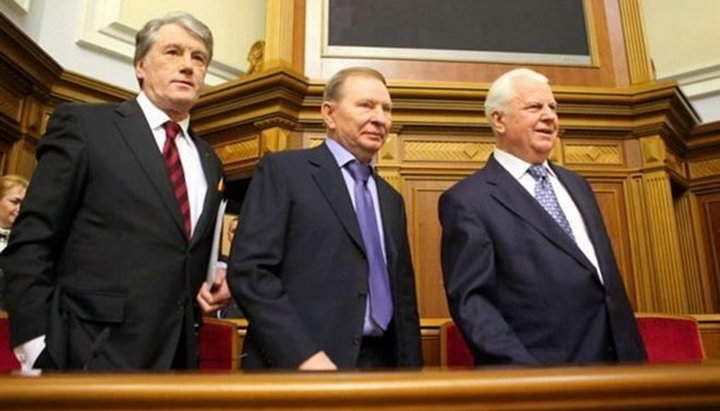 Ex-presidents of Ukraine Kravchuk, Kuchma, and Yushchenko