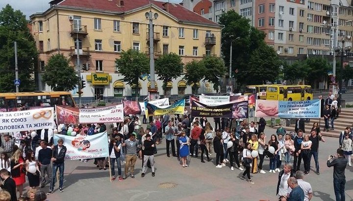 Марш против абортов в Ивано-Франковске