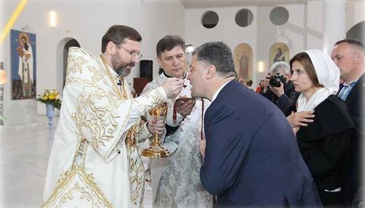 Глава УГКЦ Святослав Шевчук и Президент Украины Петр Порошенко