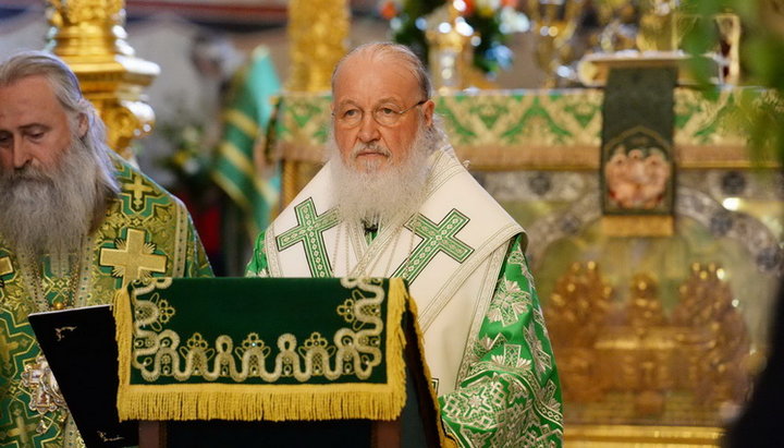 Патриаршая проповедь в праздник Пятидесятницы после литургии в Троице-Сергиевой лавре