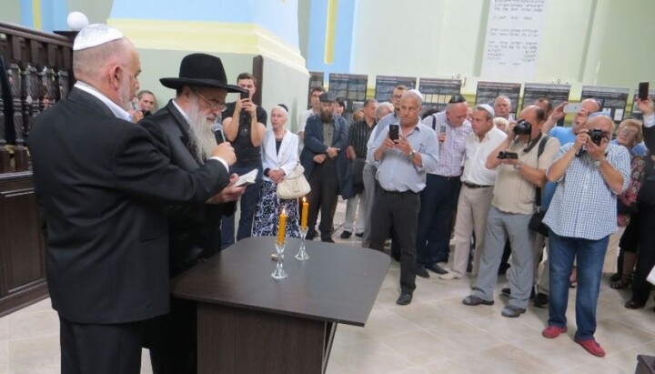 На открытии синагоги в Дрогобыче