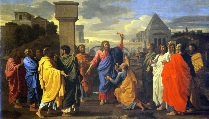 Фрагмент картины Никола Пуссена «Исповедание Петра»