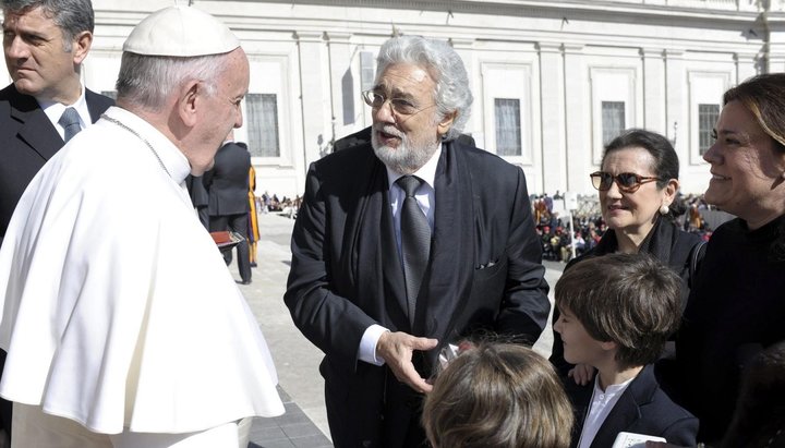 Пласідо Домінго з папою Франциском
