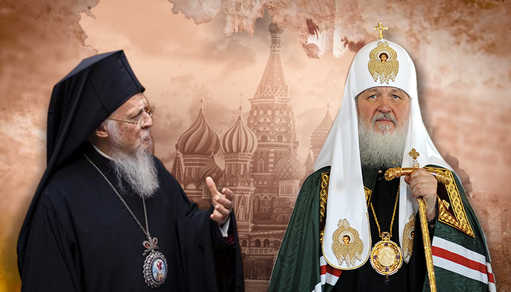 Patriarch Kirill and Patriarch Bartholomew meet in Moscow on August 31, 2018