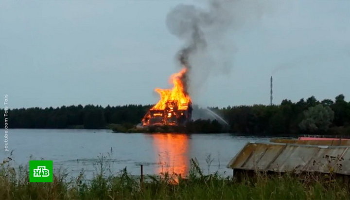 Пожежа в Успенській церкві у Кондопозі