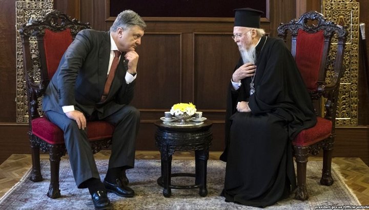 President of Ukraine Petro Poroshenko and Ecumenical Patriarch Bartholomew