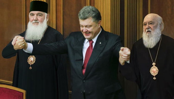 Президент Петро Порошенко і глави УАПЦ і УПЦ КП