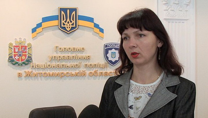 Spokesperson for the Zhitomir National Police Headquarters Alla Vashchenko