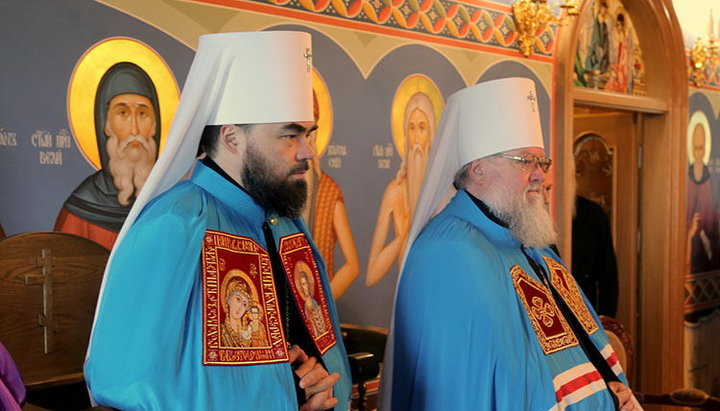 Metropolitan Mitrofan of Gorlovka and Slaviansk and Metropolitan Hilarion of Donetsk and Mariupol 
