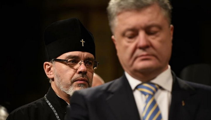 Archbishop Daniel of Pamphylia and President of Ukraine Petro Poroshenko