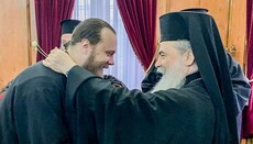 Patriarch of Jerusalem receives UOC representatives in his residence