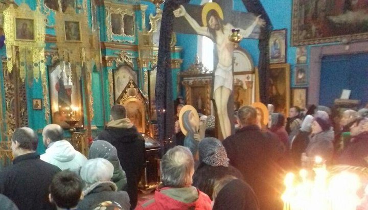 Divine service in the Savior Transfiguration Church in the village of Luka-Meleshkovskaya, March 16, 2019