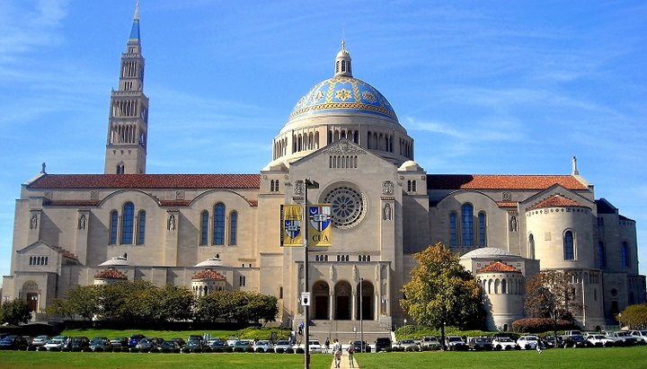 Национальная святыня американских католиков - базилика Непорочного зачатия Пресвятой Девы Марии, Вашингтон.