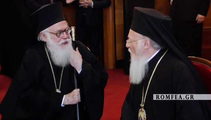 Архиепископ Анастасий и патриарх Варфоломей.