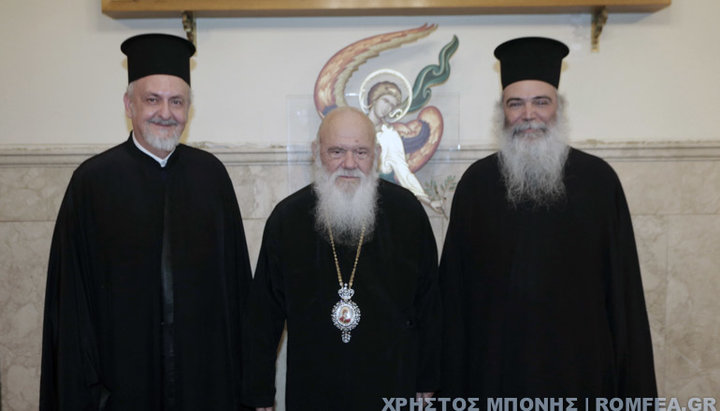 Архиепископ Иероним с делегацией Фанара