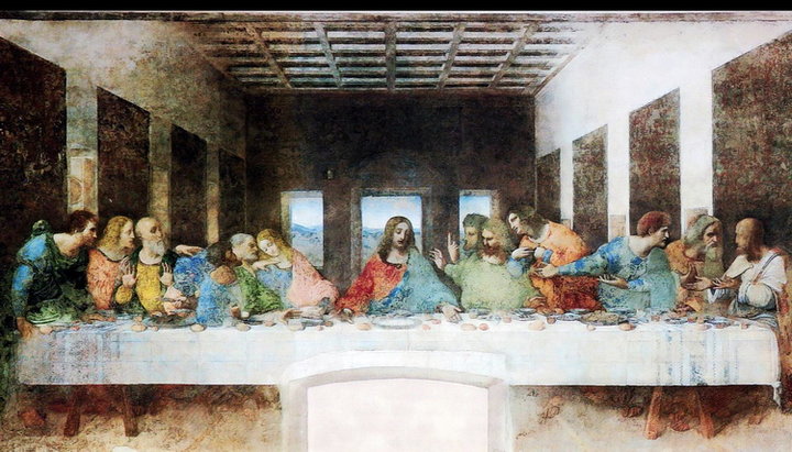 Леонардо да Винчи. Тайная вечеря. Фреска. 1495-1498. Санта-Мария-делле-Грацие, Милан