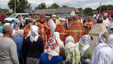 Громада захопленого храму УПЦ в Сестрятин відзначила престольне свято