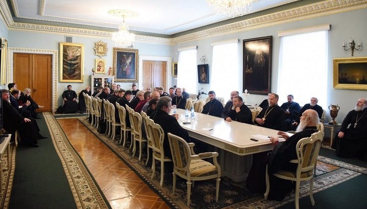 A meeting in the residence of Filaret on March 3, 2019. Photo: UOC KP website