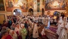 Предстоятель совершил всенощное бдение Вознесения Господня в Киевской лавре