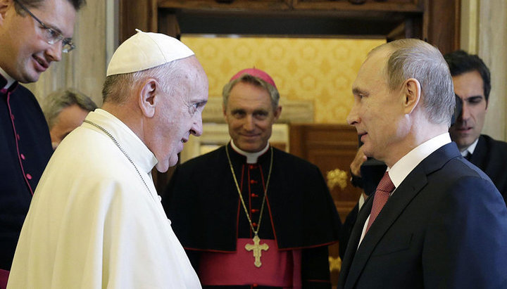 Папа Римский Франциск и Владимир Путин. Фото: 
