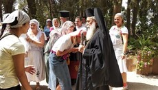 Паломники из Украины встретили праздник Вознесения Господня на горе Елеон