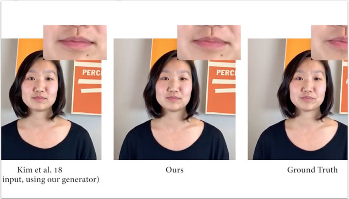 Скріншот демо-ролика алгоритму, що змінює мову людини. Фото: Youtube-канал Ohad Fried