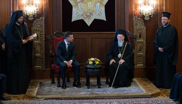 The meeting of Vladimir Zelensky and Patriarch Bartholomew I in Phanar, August 8, 2019. Photo: the press service of the President of Ukraine