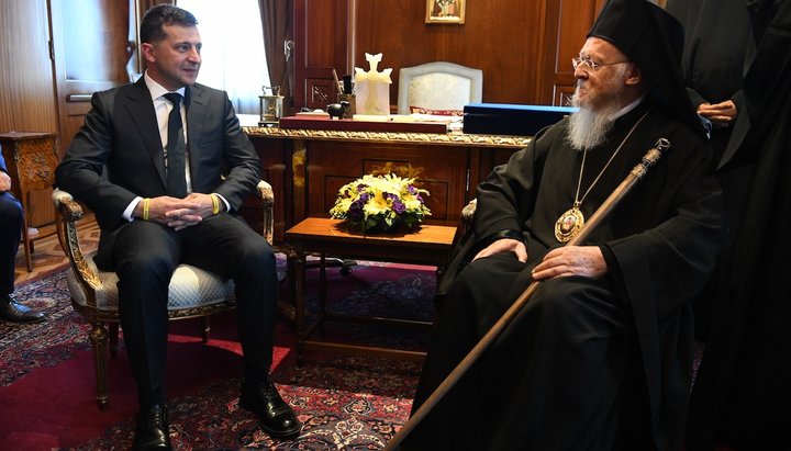 Ο Βλαντίμιρ Ζελένσκι και ο Πατριάρχης Βαρθολομαίος. Φωτογραφία: Facebook