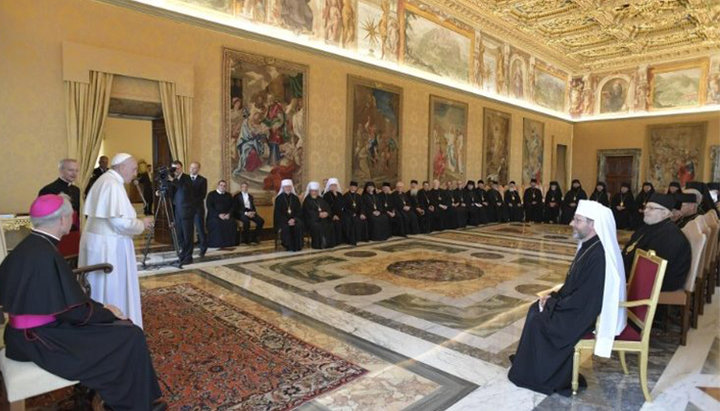 Зустріч Папи Римського Франциска та представників УГКЦ. Фото: vaticannews.va