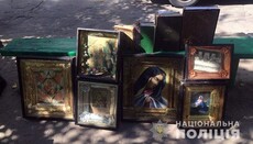 Полиция разыскала и вернула в храм Горловской епархии УПЦ украденные иконы
