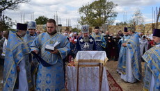 В Джанкойской епархии совершили чин основания Свято-Рождественского храма