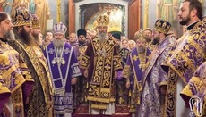 Предстоятель возглавил литургию в Крестовоздвиженском храме киевской Лавры