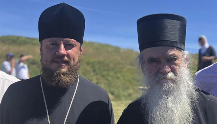 Митрополит Чорногорсько-Приморський Амфілохій (Радович) і єпископ Баришівський Віктор (Коцаба). Фото: Facebook