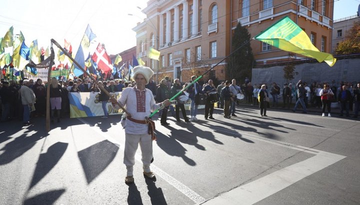 Марш националистов в Киеве в День защитника Украины, 14.10.19. Фото: РБК-Украина