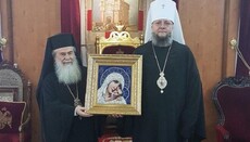 Делегация Балтской епархии встретилась с Иерусалимским Патриархом Феофилом