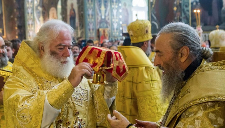 Ο Πατριάρχης Αλεξανδρείας Θεόδωρος και ο Μακαριώτατος Μητροπολίτης Ονούφριος. Οδησσός, 2018. Φωτογραφία: eparhiya.od.ua