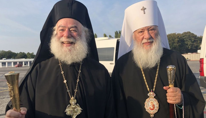 Ο Πατριάρχης Αλεξανδρείας Θεόδωρος και ο Μητροπολίτης Οδησσού Αγαθάγγελος. Οδησσός, 2018. Φωτογραφία: eparhiya.od.ua