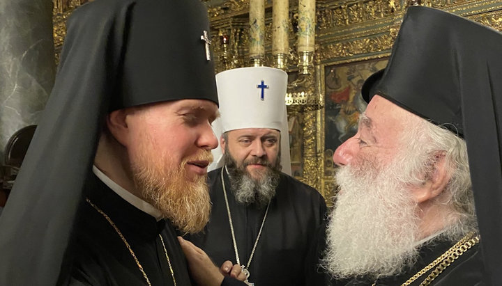 Evstratie Zorea și Patriarhul Teodor. Imagine: 