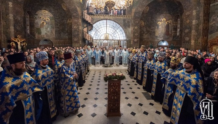 Всенощное бдение в Киево-Печерской лавре. Фото: Информационно-просветительский отдел УПЦ