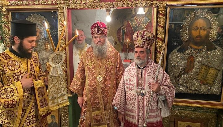 Metropolitan Luke performed the liturgy in the monastery of St. Spyridon in the Holy Land. Photo: hramzp.ua