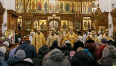 Иерархи епархий Донбасса провели соборное богослужение в Святогорской лавре