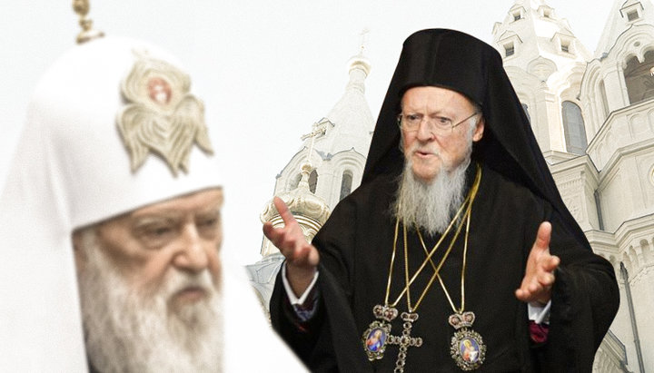 Filaret Denisenko and Patriarch Bartholomew. Photo: UOJ