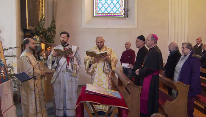 Представители духовенства Константинопольского патриархата и РКЦ совершают совместное богослужение. Фото: Facebook