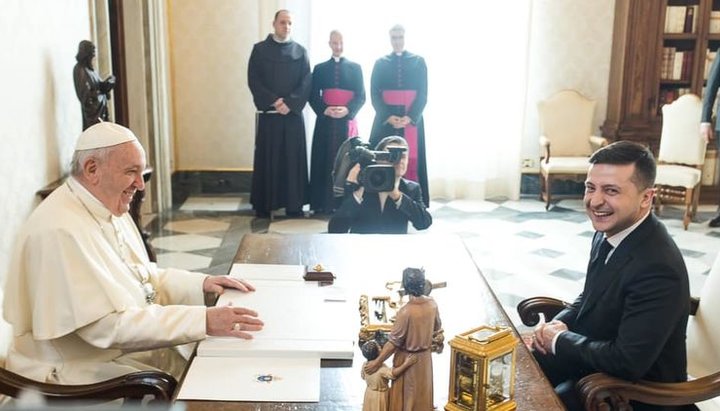 Pope Francis and Vladimir Zelensky. Photo: social networks