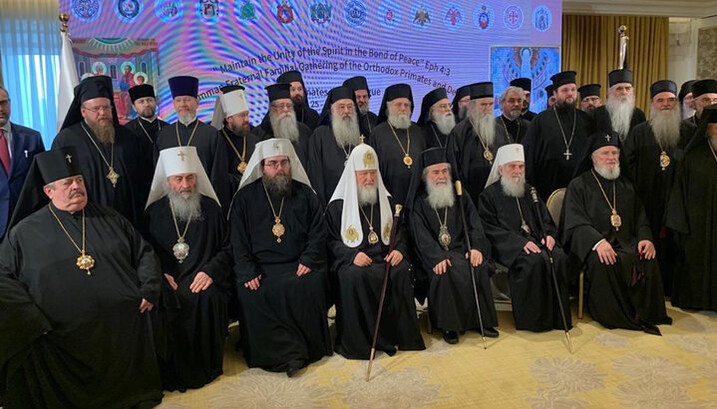 Участники  встречи Предстоятелей и представителей Поместных Православных Церквей в Аммане. Фото: t.me/bishopvictor