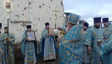 Возрождающийся Иверский монастырь в Донецке отметил престольный праздник