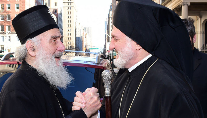 Патриарх Ириней и архиепископ Элпидофор. Фото: orthodoxtimes